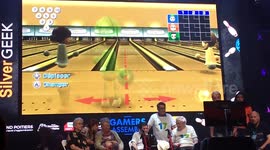Senior Wii Sports bowling championship at Poitiers Gamers Assembly 2017