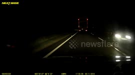 Head-on collision caught on dashcam near the Scottish border