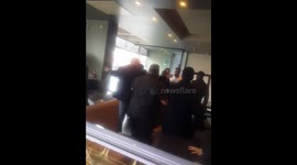 Fight breaks out in restaurant in Brampton, Canada