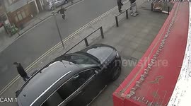 Teenage boy sent flying by dangerous speeding driver on UK residential street