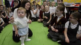 Baby teachers give lessons in empathy to UK elementary school pupils