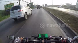Motorbiker's GoPro Captures Crash That Wasn't His Fault