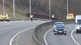 Motorway Accident Police M25 crash drone footage