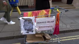 Donald Trump patterned toilet paper goes on sale in central London