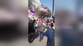 'We want out of a corrupt system!' pro-Brexit demonstrators rally outside Parliament