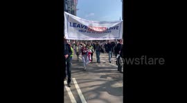 Pro-Leave 'Brexit Betrayal' march descends on central London