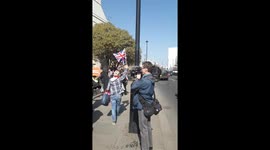 Live footage of brexit protest in London outside houses of parliament