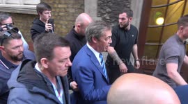 Nigel Farage caught in media frenzy after Leavers' rally in London