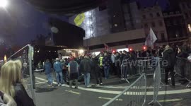 Tommy Robinson Makes a Speech at The March To Leave Protest