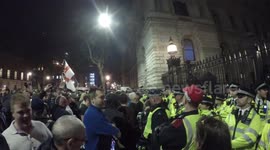 Furious pro-Brexit protesters voice anger outside Downing Street