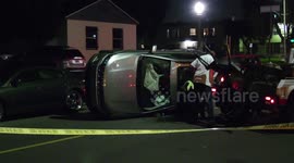 Crenshaw Driver Crashes Into Parked Cars and Rolls Vehicle In Front of Susan Miller Dorsey High School