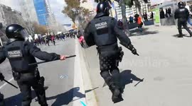 Anti-fascist and separatist demonstration in Barcelona