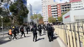 Anti-fascist and separatist demonstration in Barcelona