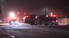 Major spring snow storm hits Toronto area making for slippery roads and multiple accidents as winter weather returns with a vengeance