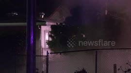 El Sereno Driver Crashes Into Hydrant and Parked Cars Flooding a Residence and Fleeing the Scene
