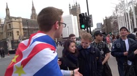Peoples Vote v Brexiters war of words in Parliament Square denounces Brexit as the worst thing to happen to the UK in nearly a century