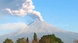 Popocatepetl Spews Hot Ash And Smoke