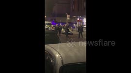 Police at scene of double stabbing in Wembley, northwest London