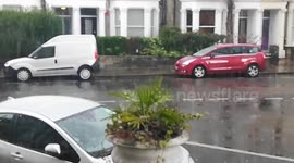 Snow in April, London, UK