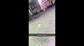 Man trying to have a little bit of personal time (hand shandy) with cloaking himself with a big blanket. His cloaking device failed