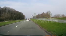Car driver forces in front of van causing it to brake.