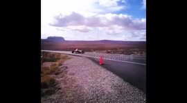 Formula One Red Bull Race Car Showing Off On a Drive in the Desert!