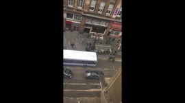 Rowdy Celtic fans attack pub in Glasgow after match chasing rival Rangers fans