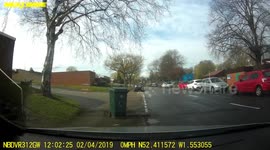 Police hunt professional dog walker after their van is caught on dascham running over and killing a pet pooch in shocking hit and run