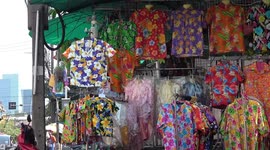 Floral shirts and water pistols on sale ahead of Songkran Thai new year