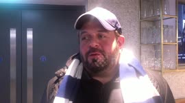Spurs fan and star of 'Man v Food' Adam Richman interviewed after opening of new White Hart Lane