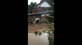 Residents forced to evacuate their home after flash floods hit Indonesia
