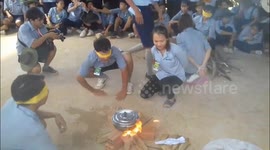 The campers participated in the challenge