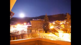 night time-lapse on snow mountains GH5