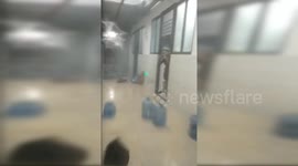 Powerful winds hit university hall in China's Guangxi