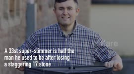 A 33st super-slimmer is half the man he used to be after losing a staggering 17 stone
