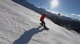360 snowboard trick slow-motion