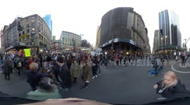 Dynamic images of March for Truth in NYC demanding release the Mueller Report