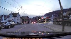 house fire in the distance dash camera