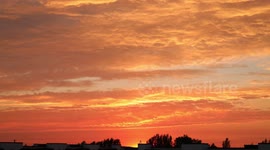 Stunning Sunset Fire Clouds