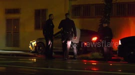 Carjacking suspect in custody after crashing into fire hydrant during police chase