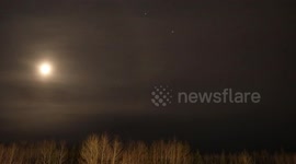 Full Moon Halo and Northern Lights Phenomena