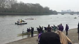 Boat race 2019: the Oxford men take to the water