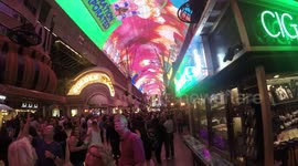 Fremont street light show  Vegas