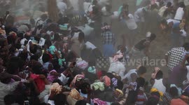 Indian villagers hold massive cow dung battle for health and prosperity