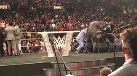 Bret 'the Hitman' Hart attacked during WWE Hall of Fame speech