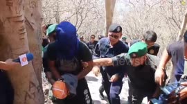 Thai murderer does re-enactment at the scene where he raped then killed German backpacker