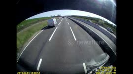 Shocking footage shows brainless driver going the wrong way on the M1