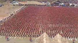 Over 4,500 tribal woman sync moves in a bid to create world record in north east India