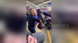 Passionate two-year-old Bolton fan shouts for his team to do better