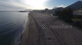 Sunset South Coast of Spain (Marbella) drone footage